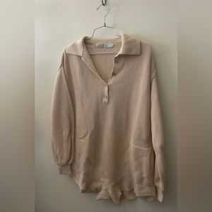 FREE PEOPLE Picnic Sweater Romper / Natural